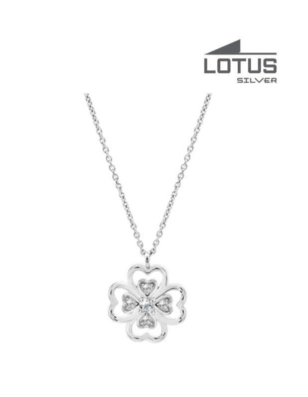 LOTUS SILVER CLOVER NECKLACE